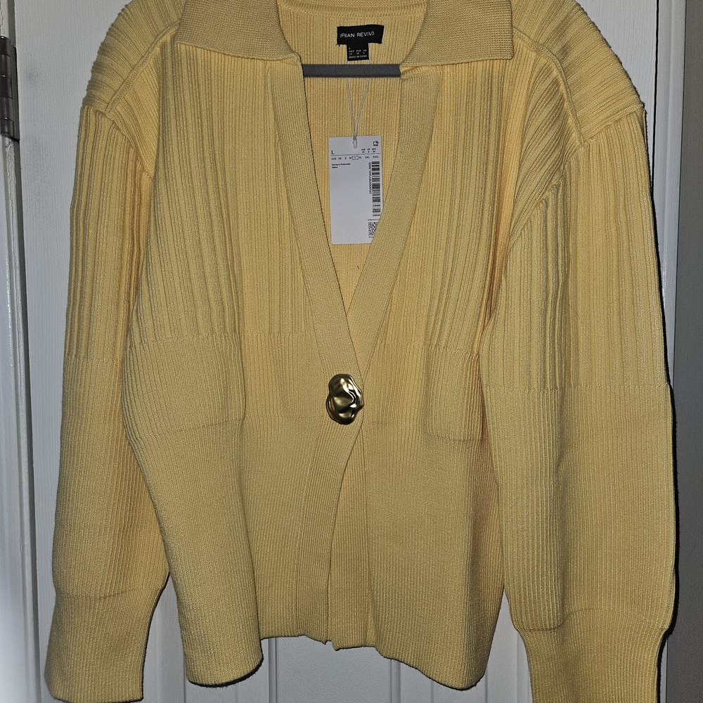Urban Revivo Brand New Women's Yellow Cardigan - Picture 4 of 9